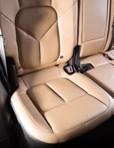 beige interior decoration of a luxurious car